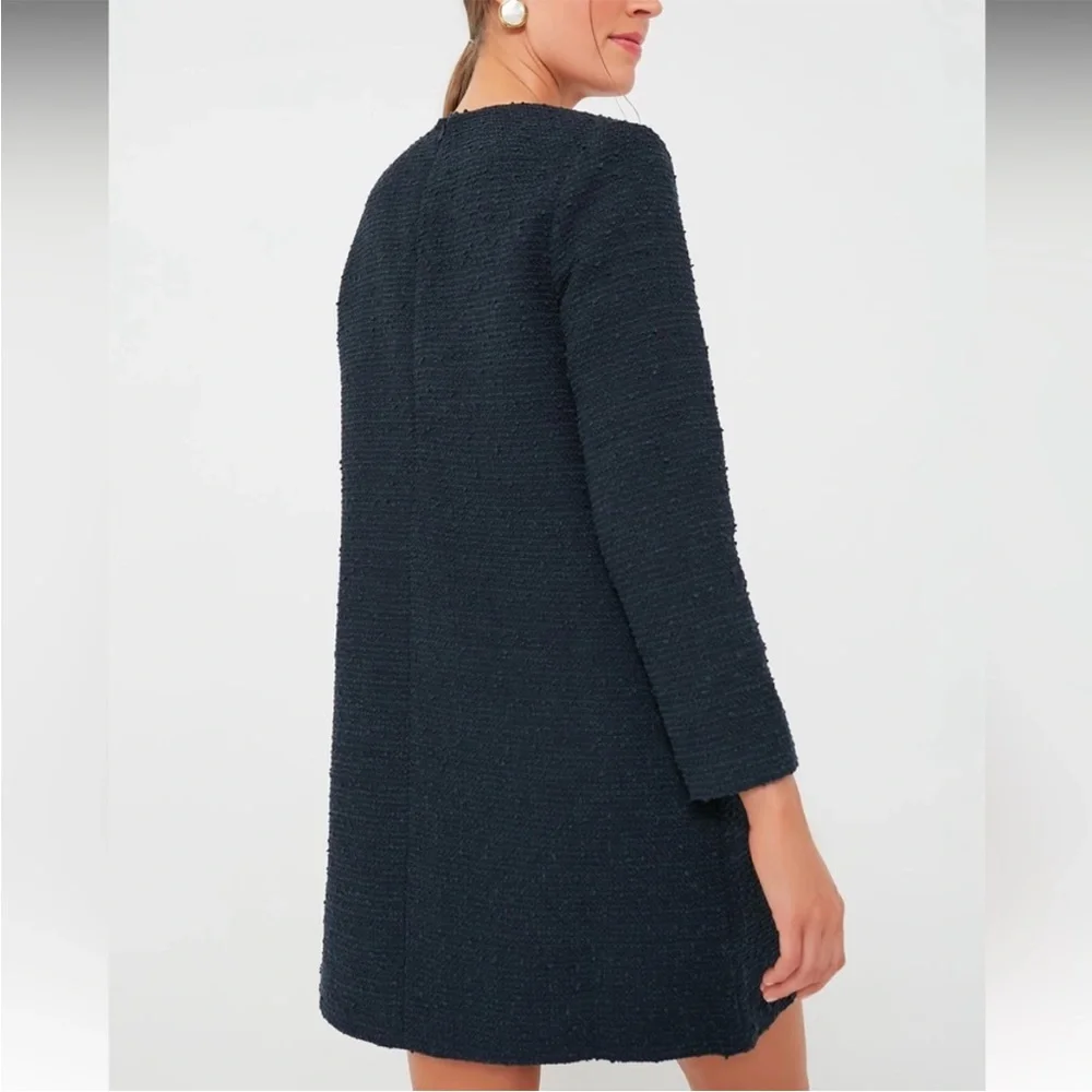 Tuckernuck Navy Tie Tweed Kelly Notched Neckline Mini Dress NWT Size M - Picture 7 of 9